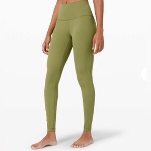 Lululemon align high rise leggings 28" womens 2 yoga athleisure bronze green